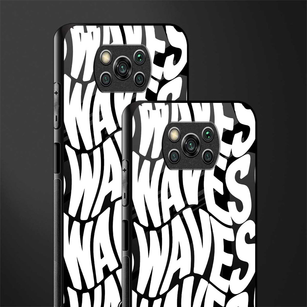 waves glass case for poco x3 pro image-2