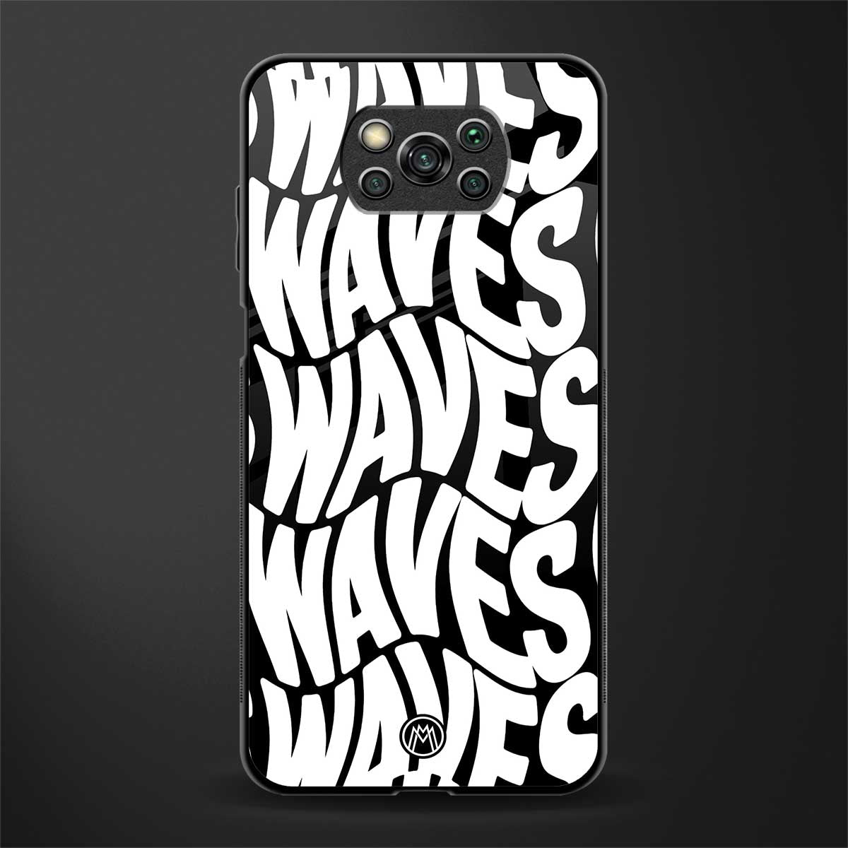 waves glass case for poco x3 image