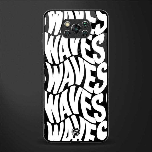 waves glass case for poco x3 pro image