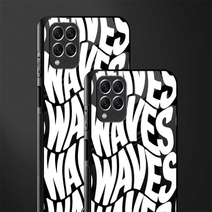 waves glass case for samsung galaxy f62 image-2