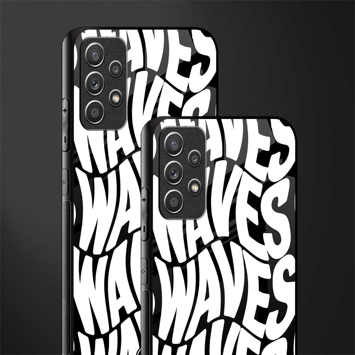 waves glass case for samsung galaxy a72 image-2