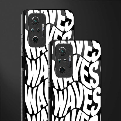 waves glass case for redmi note 10 pro max image-2