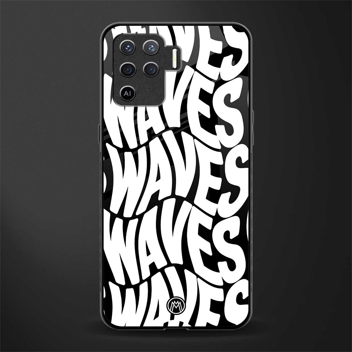 waves glass case for oppo f19 pro image
