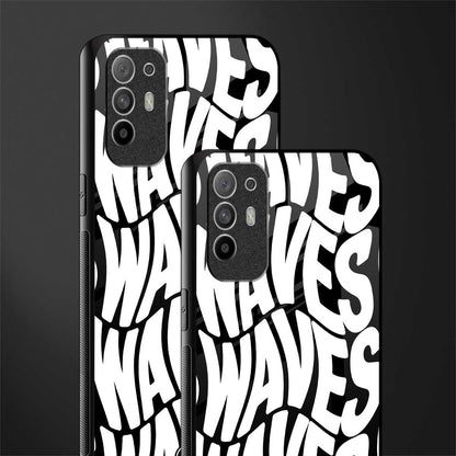 waves glass case for oppo f19 pro plus image-2
