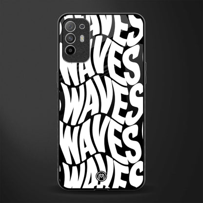 waves glass case for oppo f19 pro plus image