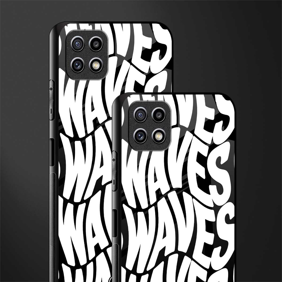 waves glass case for samsung galaxy a22 5g image-2