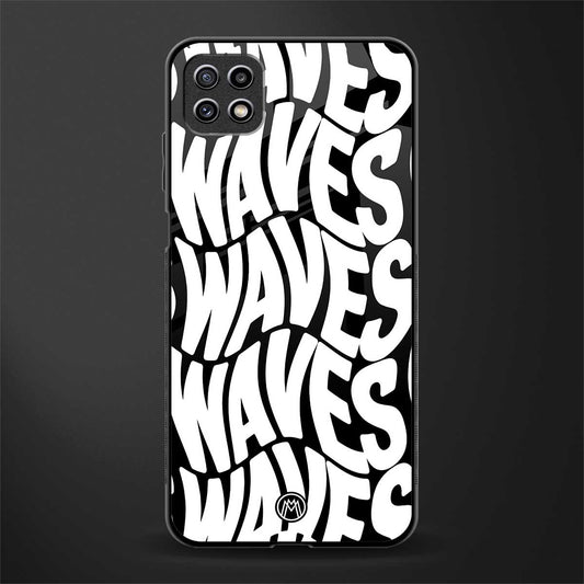 waves glass case for samsung galaxy a22 5g image