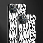 waves glass case for iphone 11 pro max image-2