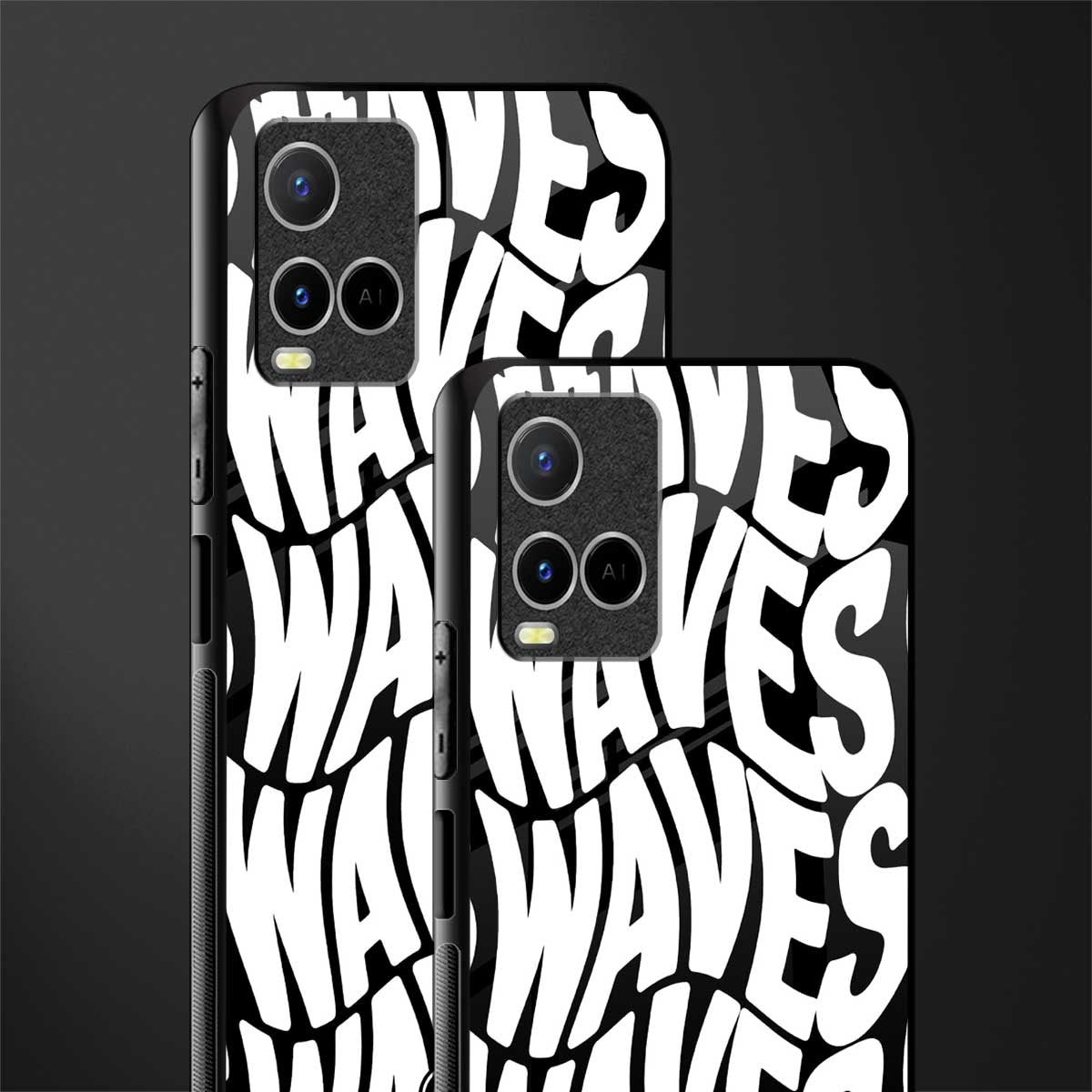 waves glass case for vivo y21 image-2