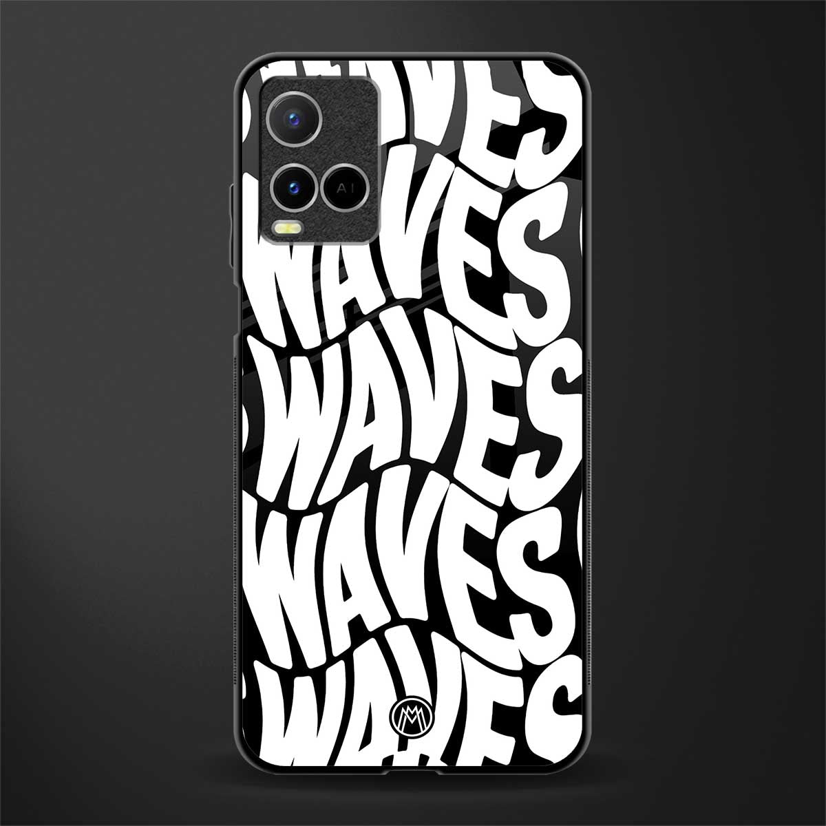 waves glass case for vivo y21 image