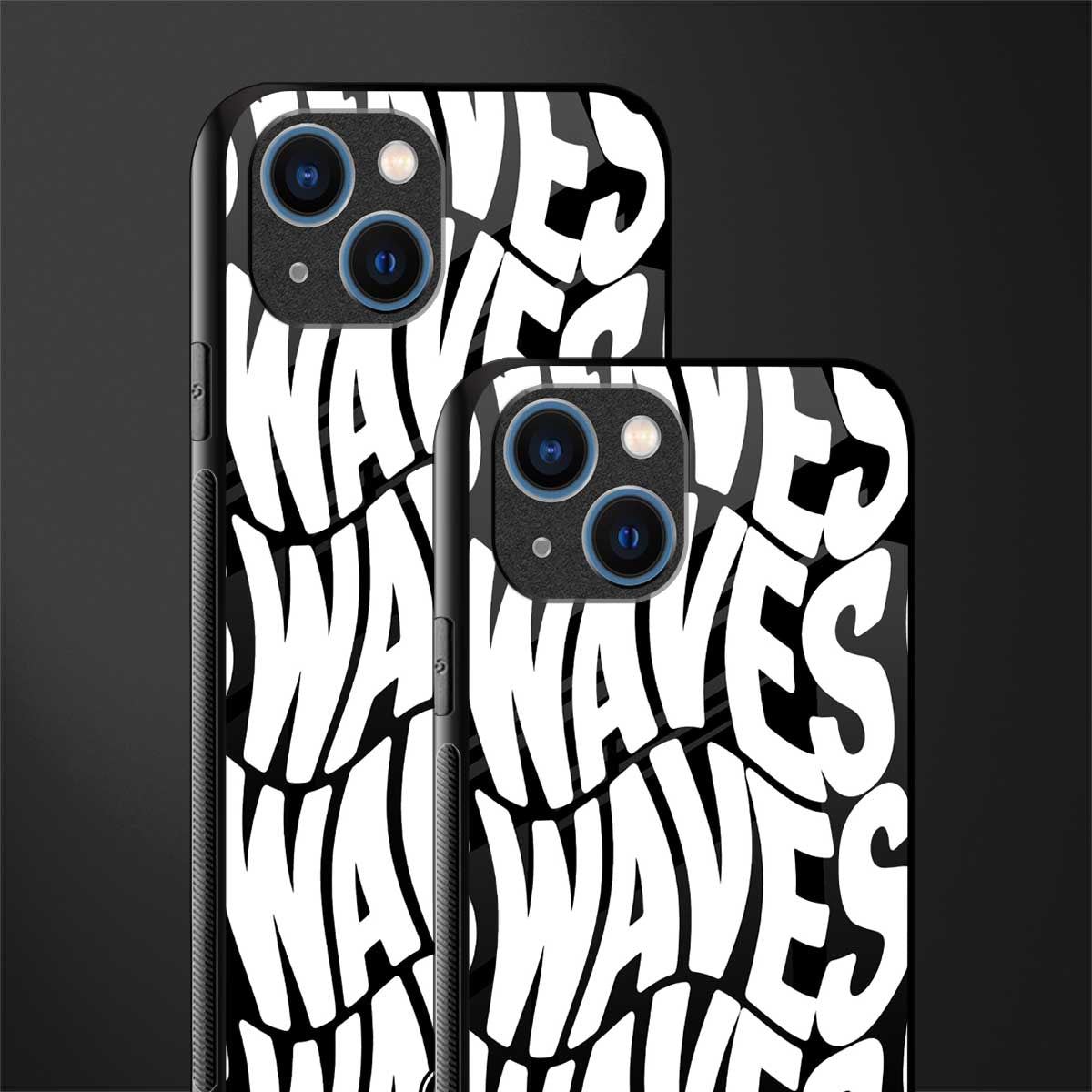 waves glass case for iphone 14 image-2