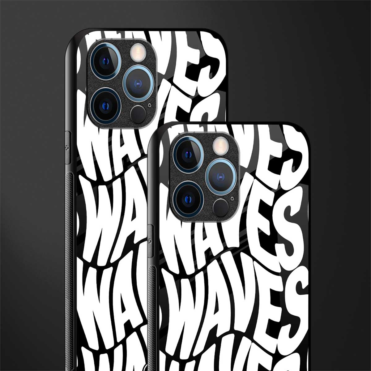 waves glass case for iphone 12 pro image-2