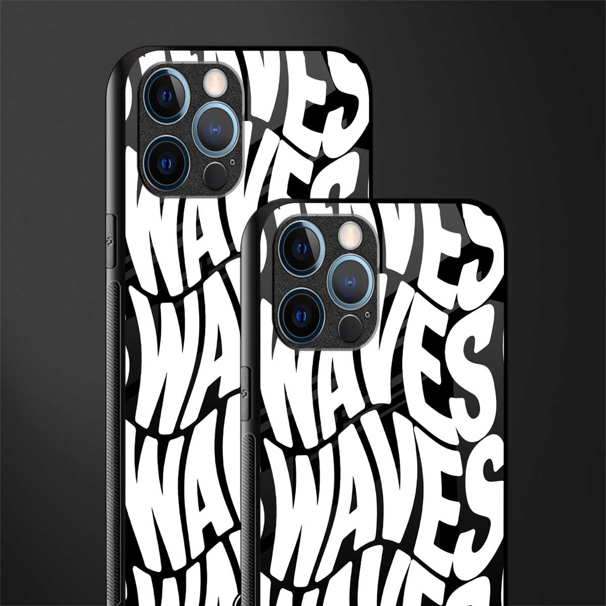waves glass case for iphone 12 pro max image-2