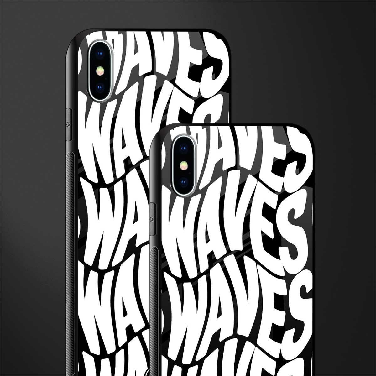 waves glass case for iphone xs max image-2