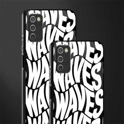 waves glass case for samsung galaxy a03s image-2