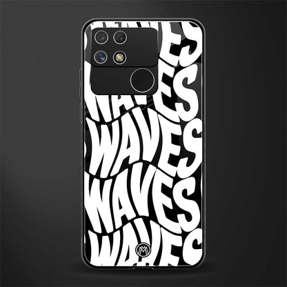 waves back phone cover | glass case for realme narzo 50a