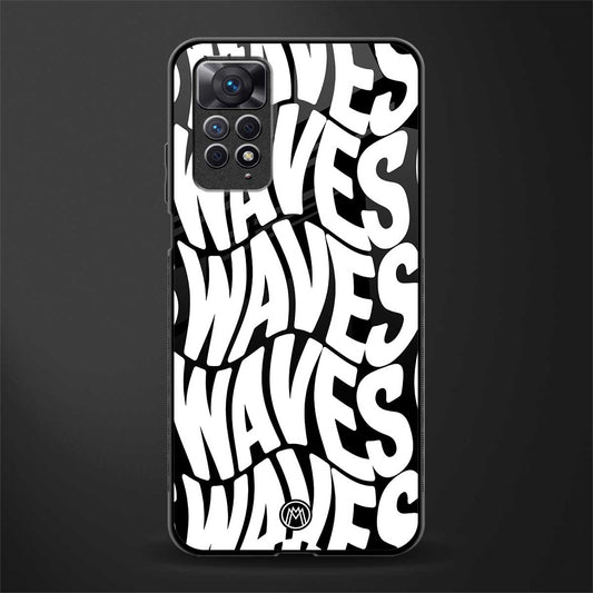 waves back phone cover | glass case for redmi note 11 pro plus 4g/5g