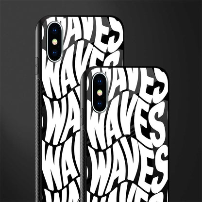 waves glass case for iphone x image-2