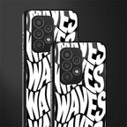 waves back phone cover | glass case for samsung galaxy a73 5g