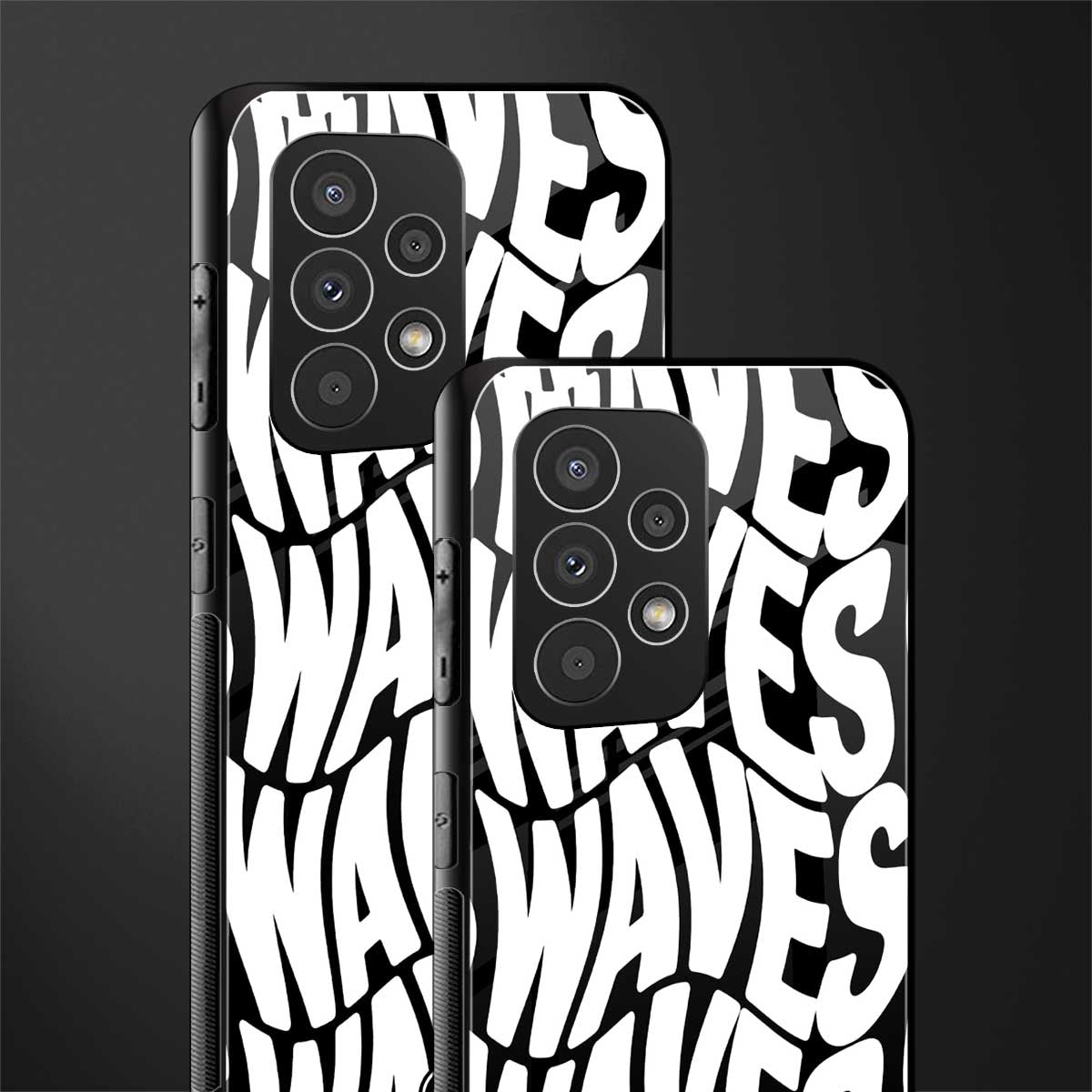 waves back phone cover | glass case for samsung galaxy a73 5g