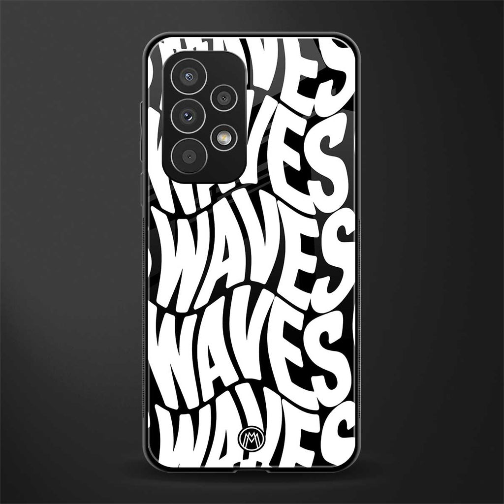 waves back phone cover | glass case for samsung galaxy a73 5g
