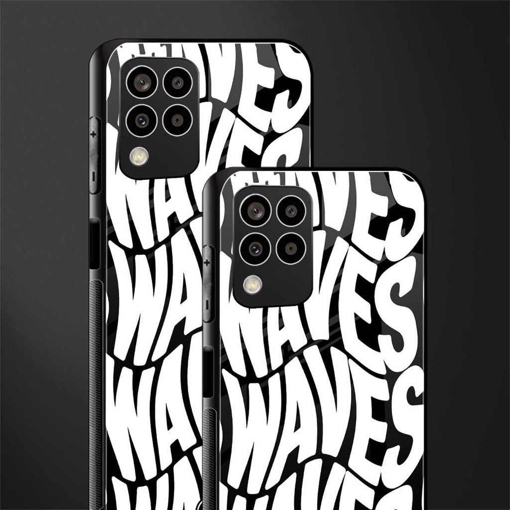 waves back phone cover | glass case for samsung galaxy m33 5g