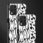 waves back phone cover | glass case for samsung galaxy m33 5g