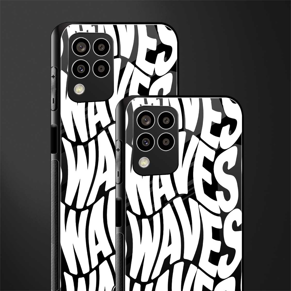 waves back phone cover | glass case for samsung galaxy m33 5g