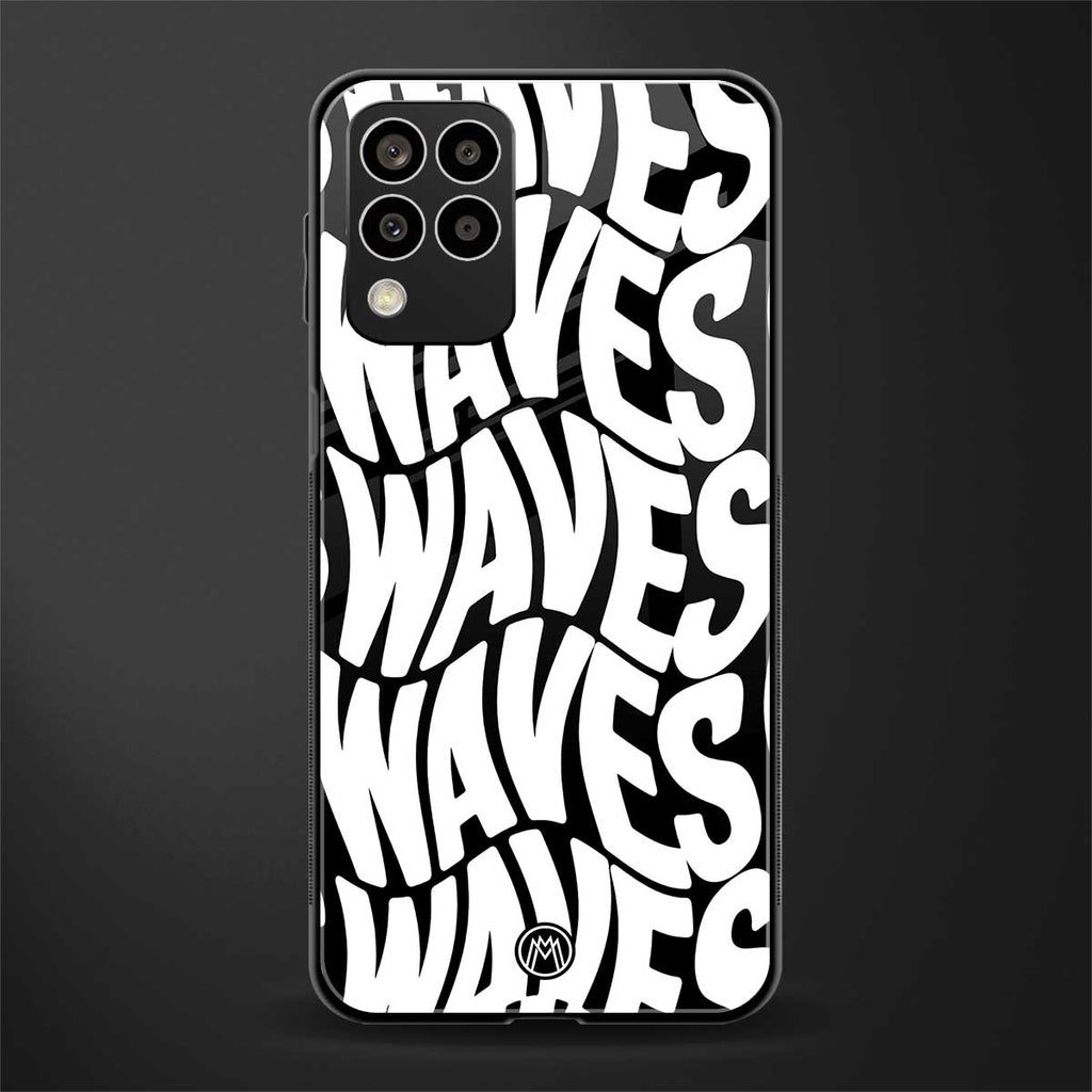 waves back phone cover | glass case for samsung galaxy m33 5g