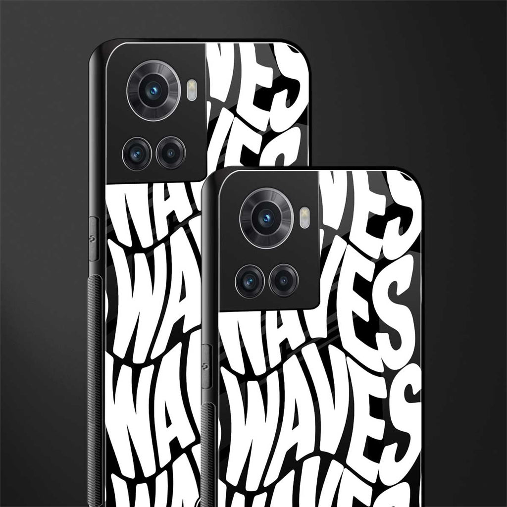 waves back phone cover | glass case for oneplus 10r 5g