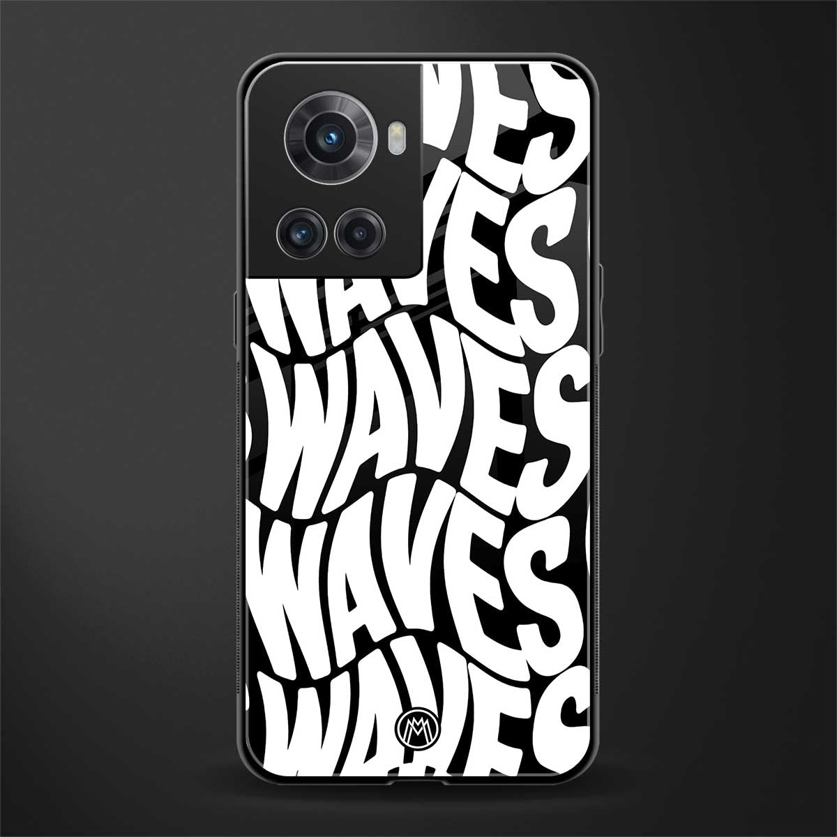 waves back phone cover | glass case for oneplus 10r 5g