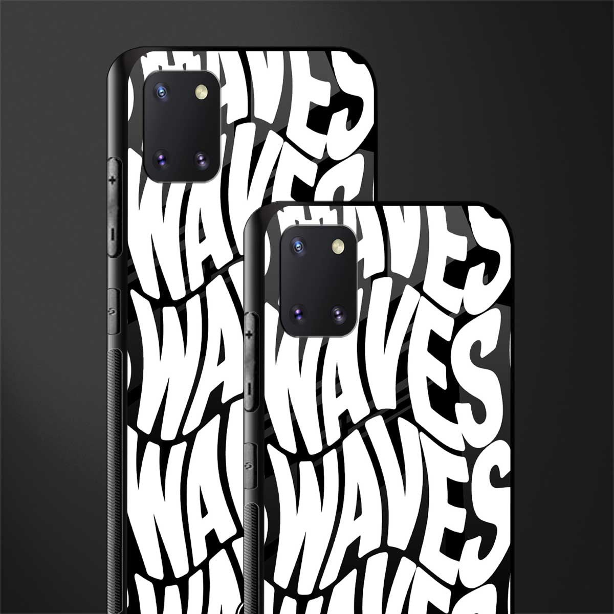 waves glass case for samsung a81 image-2