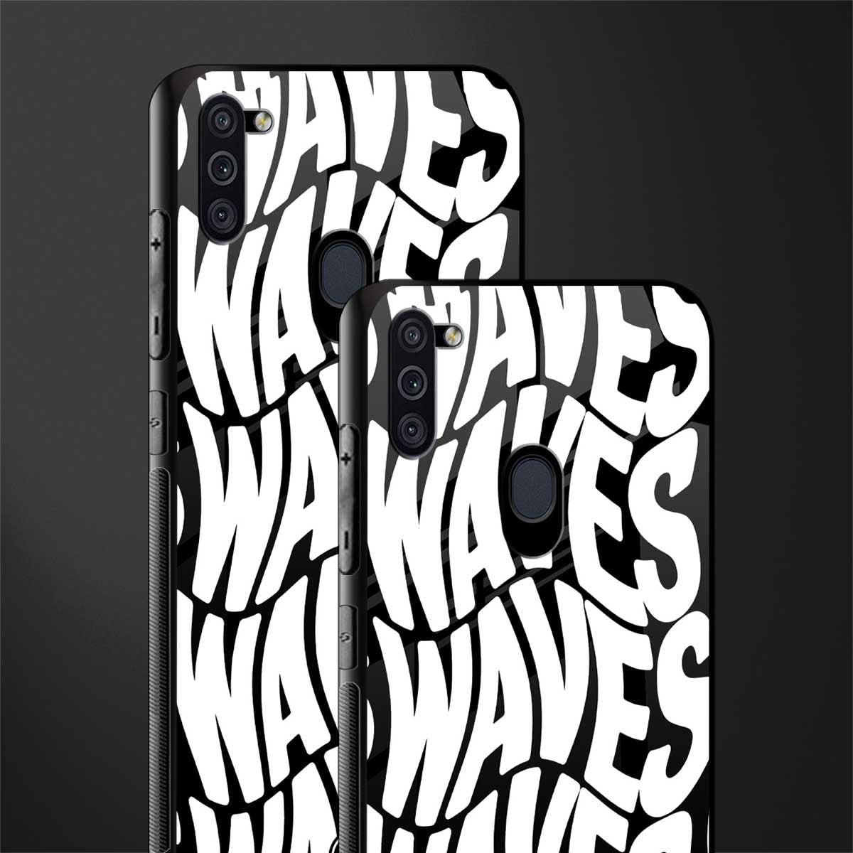 waves glass case for samsung galaxy m11 image-2