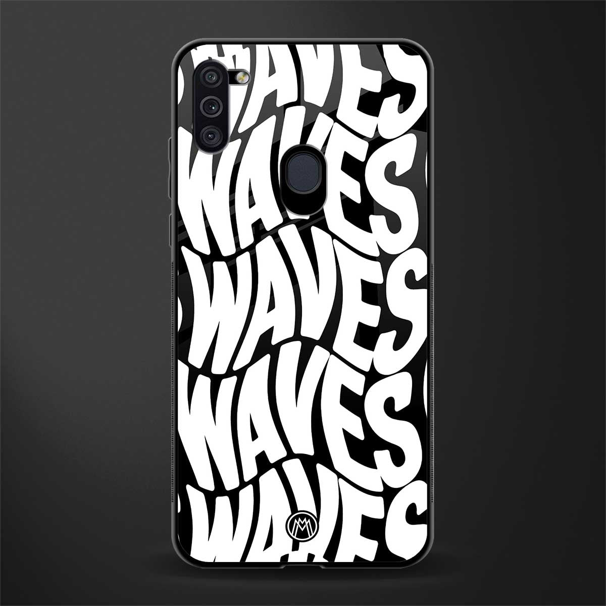 waves glass case for samsung galaxy m11 image