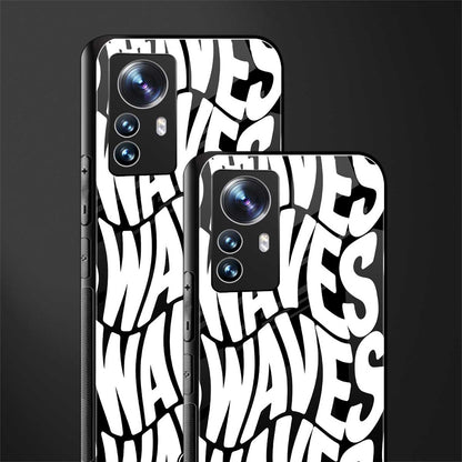 waves back phone cover | glass case for xiaomi 12 pro