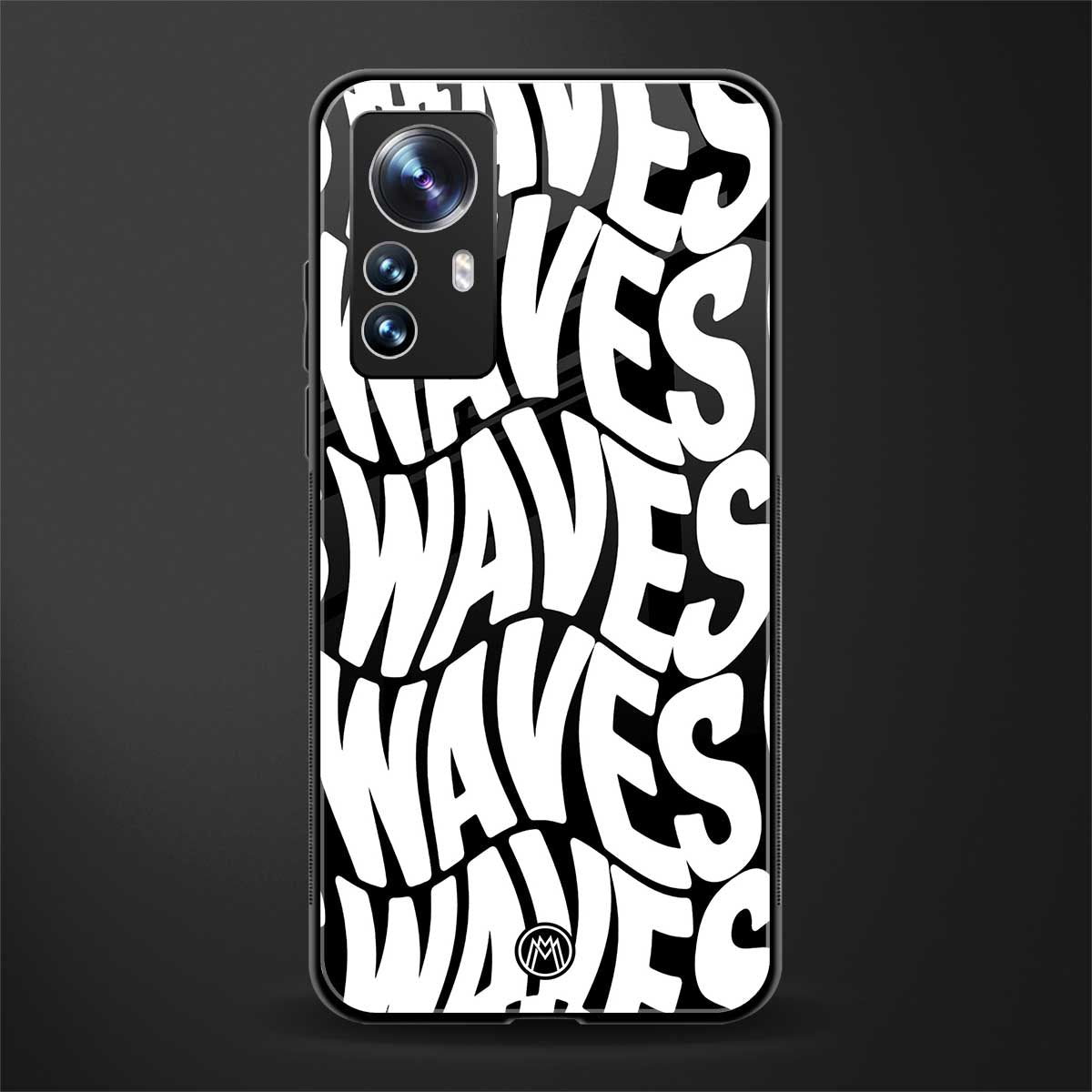 waves back phone cover | glass case for xiaomi 12 pro