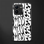 waves back phone cover | glass case for vivo v25-5g