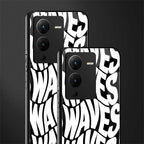 waves back phone cover | glass case for vivo v25 pro 5g