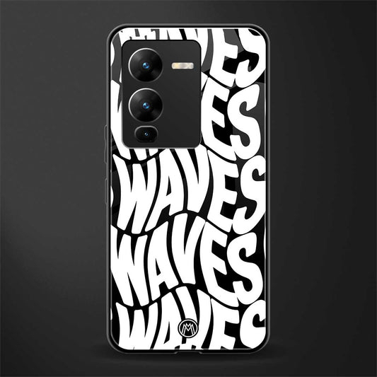 waves back phone cover | glass case for vivo v25 pro 5g