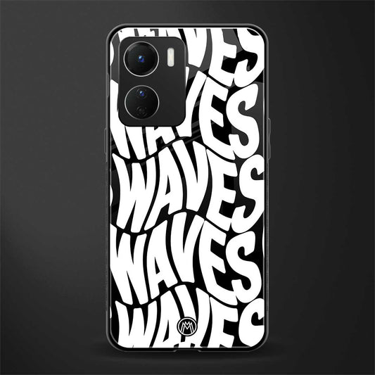 waves back phone cover | glass case for vivo y16