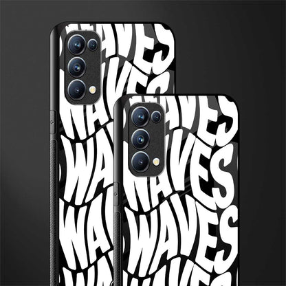 waves back phone cover | glass case for oppo reno 5