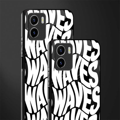 waves back phone cover | glass case for vivo y72