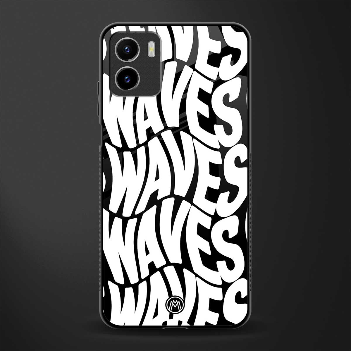 waves back phone cover | glass case for vivo y72