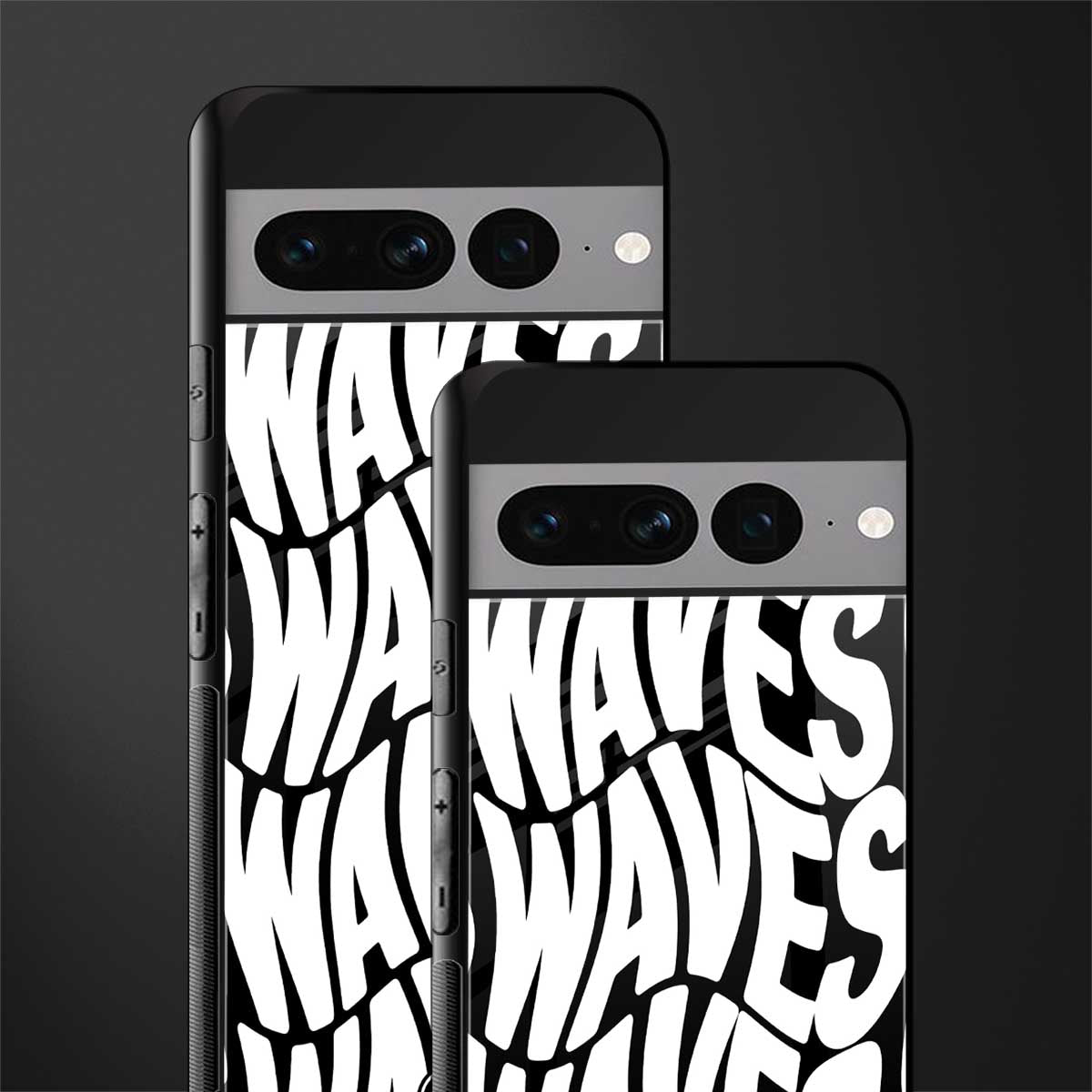 waves back phone cover | glass case for google pixel 7 pro