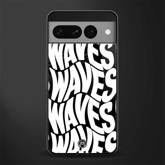 waves back phone cover | glass case for google pixel 7 pro