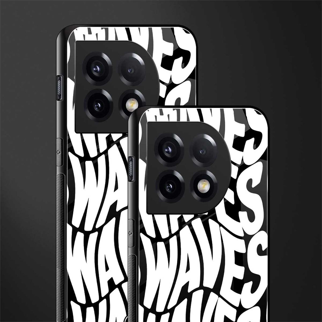 waves back phone cover | glass case for oneplus 11