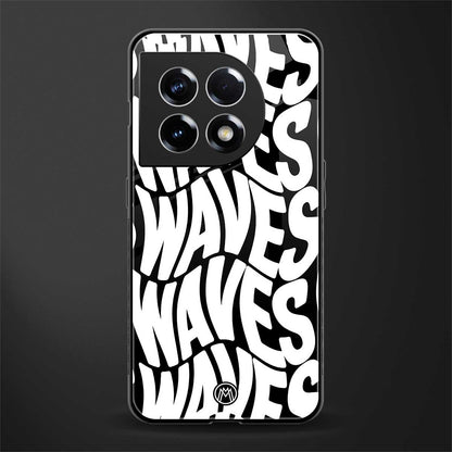 waves back phone cover | glass case for oneplus 11