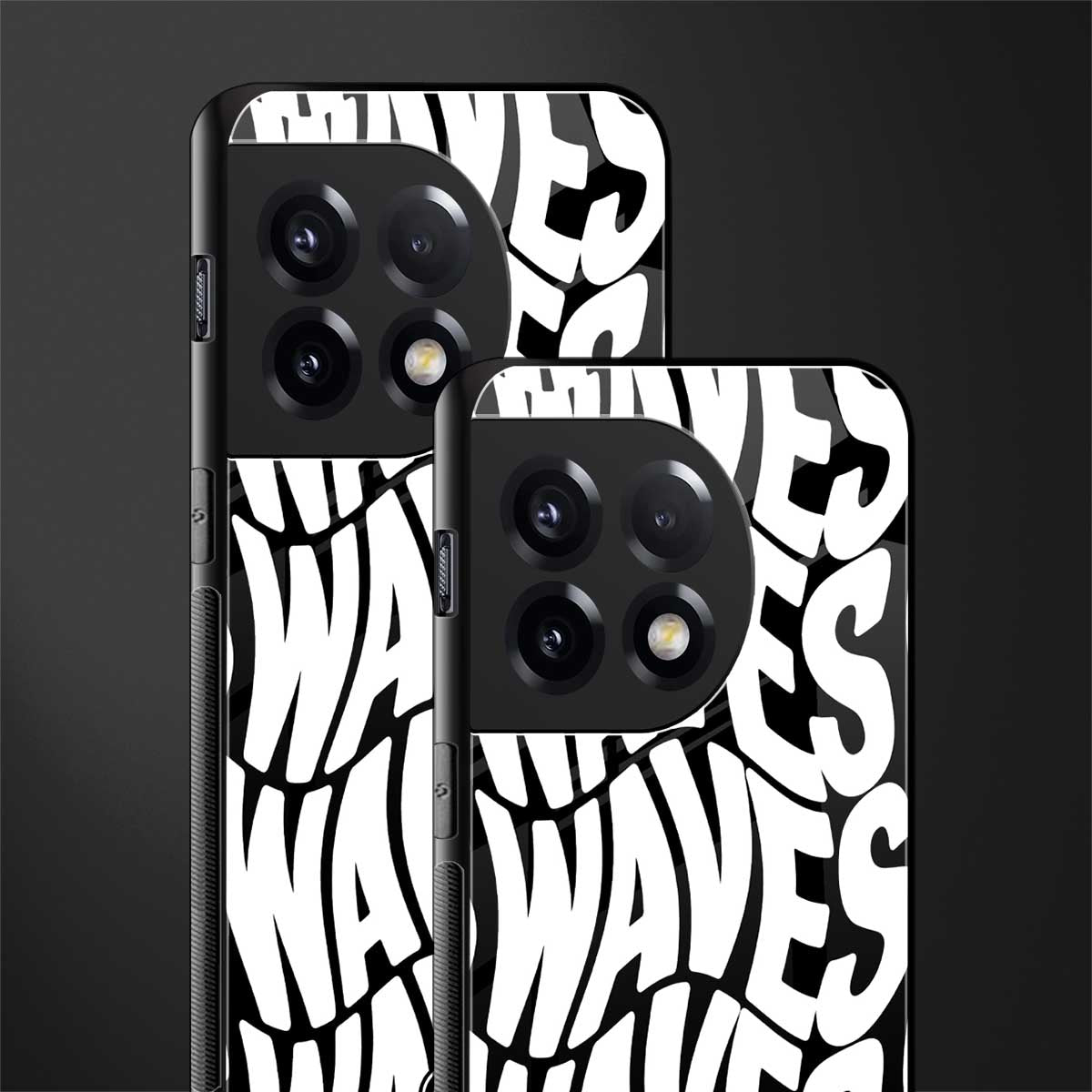 waves back phone cover | glass case for oneplus 11r