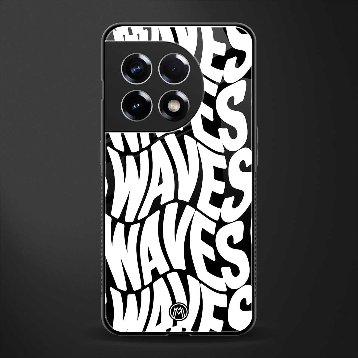 waves back phone cover | glass case for oneplus 11r