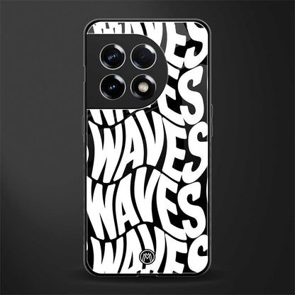waves back phone cover | glass case for oneplus 11r